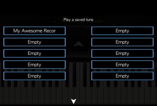 Mini Piano ®, Choose a slot to save the recording in