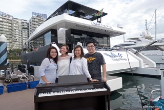 Pianovers Sailaway 2016, Pre-boarding picture of Dorothy, Kailing, Junn, and Jonathan