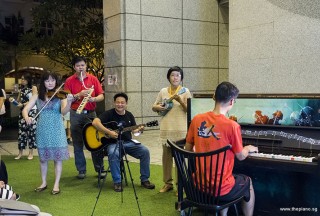 Pianovers Meetup #106 (Christmas Themed), Corrine Ying, Goh Zensen, Teo Gee Yong, Lim Ee Fong, and Gan Theng Beng performing
