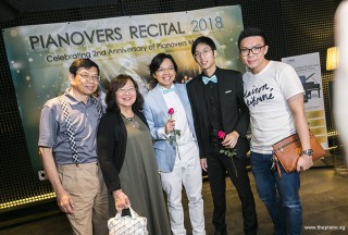 Pianovers Recital 2018, Teh Yuqing, his parents, Jonathan Lam, and friend