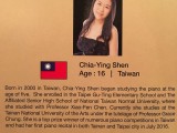 3rd Steinway Regional Finals Asia Pacific 2016, Contestant Profile, Chia-Ying Shen, 16, Taiwan