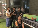 Pianovers Meetup #2, Group picture of Yang Liu, Joshua Peter, Peter Prem, and Tabitha Gan