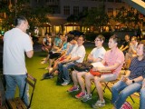 Pianovers Meetup #10, Sng Yong Meng sharing a joke with Pianovers