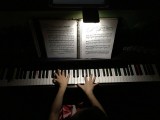 ThePiano.SG Teachers Outing #3, Light from the phone illuminating the scores and keyboard
