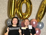 Pianovers Meetup #100 (Celebratory Themed), Pianovers taking picture at photo booth #18