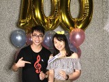 Pianovers Meetup #100 (Celebratory Themed), Pianovers taking picture at photo booth #26