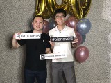 Pianovers Meetup #100 (Celebratory Themed), Pianovers taking picture at photo booth #31