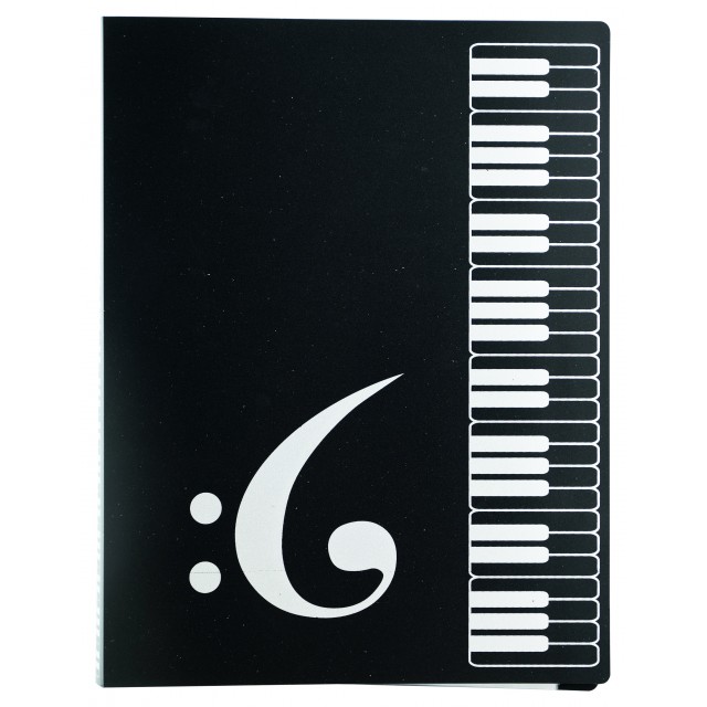 Plastic Folder with Clear Pockets (Black)