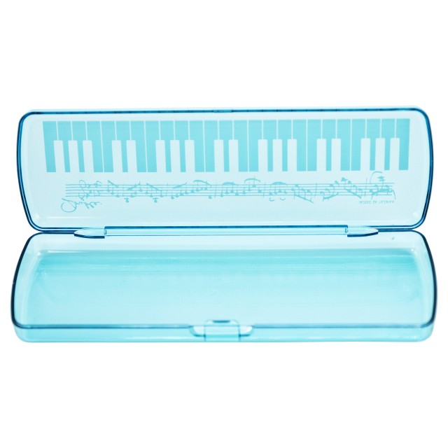 Plastic Clear Pencil Case (Blue)