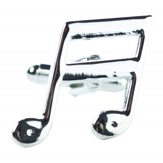 Silver Music Note Cufflink