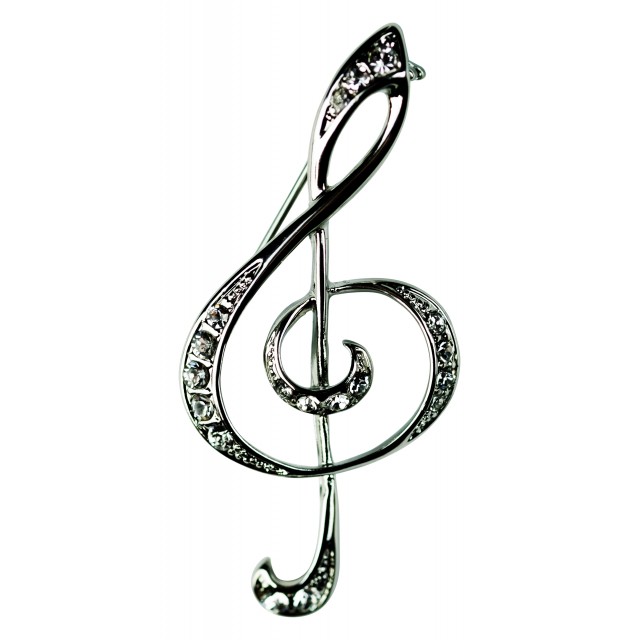 Crystal Brooch Pin (Silver) Crystal Brooch Pin (Silver)