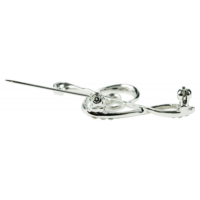 Crystal Brooch Pin (Silver) Crystal Brooch Pin (Silver)