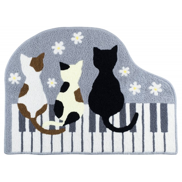Piano Cat Floor Mat
