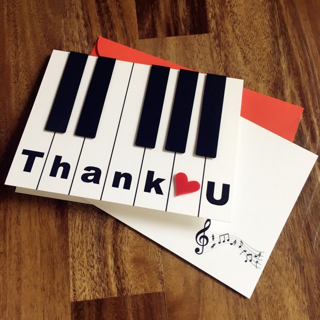Piano Thank U Card