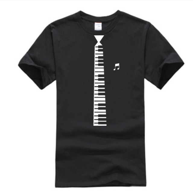 Piano Tie Cotton T-Shirt