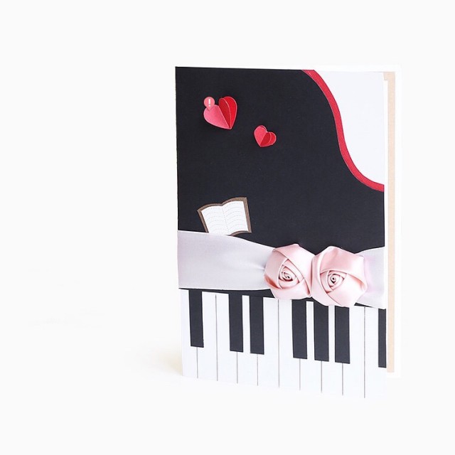 Piano-Shaped Card