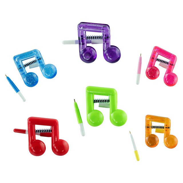 Plastic Music Shaped Clip with Pen