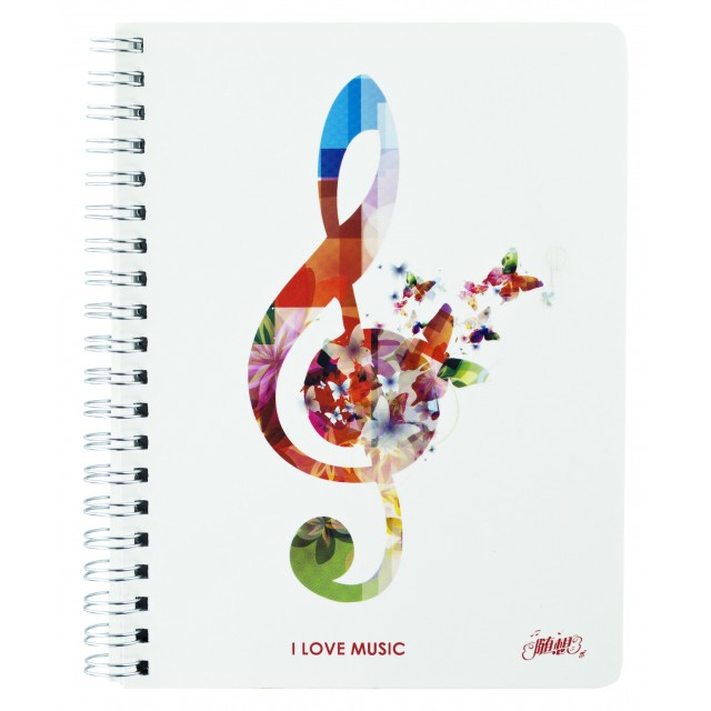 White Treble Clef Softcovers Exercise Notebook