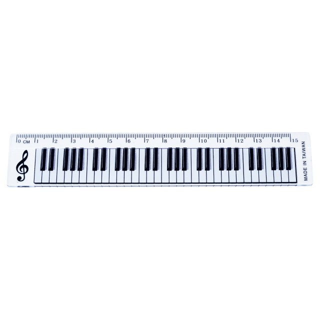 Plastic Piano Keyboard printed Clear Ruler