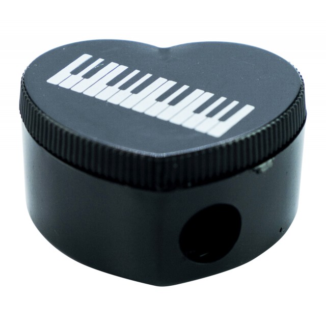 Piano Keyboard Heart Shaped Pencil Sharpener (Black) Piano Keyboard Heart Shaped Pencil Sharpener (Black)