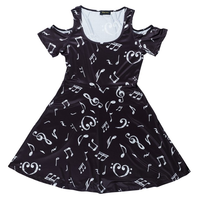 Music Notes Floral Dress