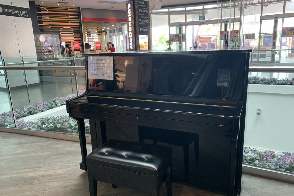 Upright piano @ Changi City Point