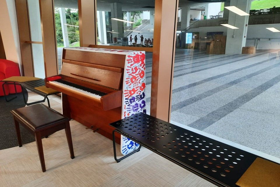 Public Piano at NUS Central Library