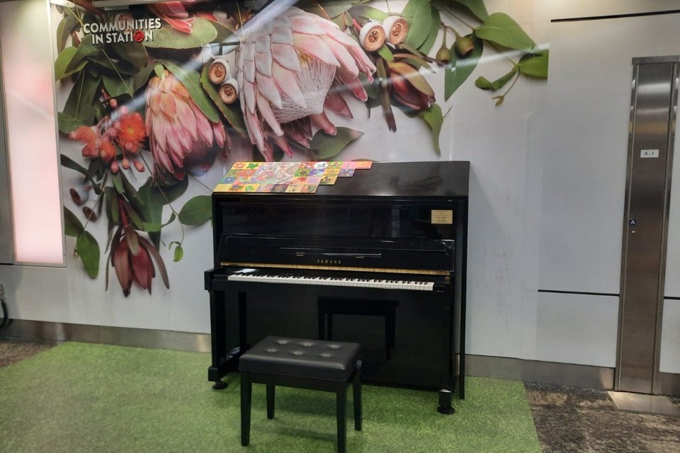 Upright Piano at Orchard MRT