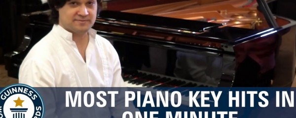 Most Piano Keys Hits In One Minute