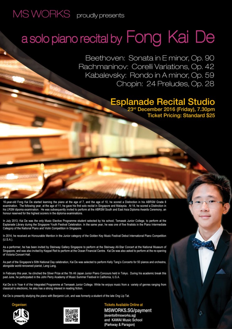 A Solo Piano Recital by Fong Kai De A Solo Piano Recital by Fong Kai De