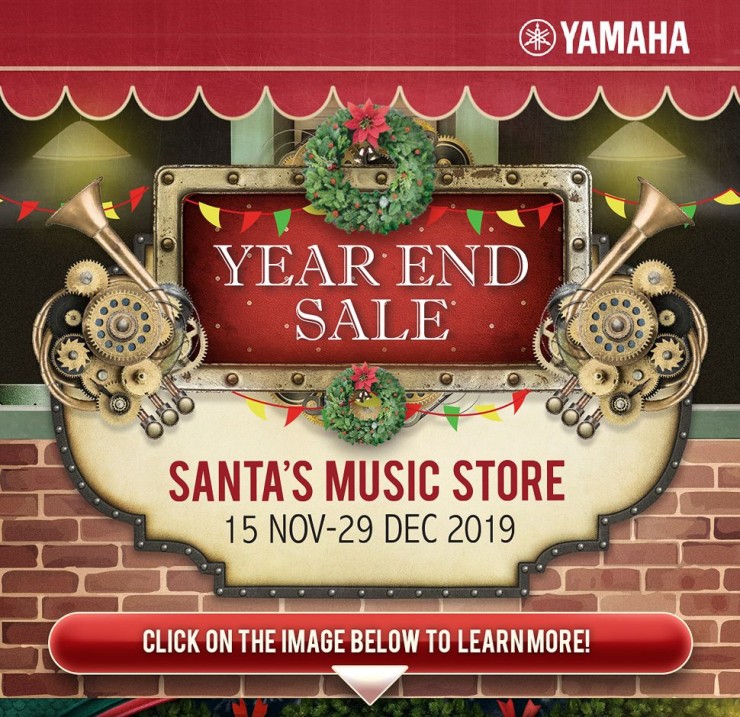 ❄️ Time to be jolly! Let us light up your Christmas spirit with the magical joy of music ✨ ?! Click play to take a peek of what's in Santa's Music Store! ?? Indulge your Christmas gifting with Yamaha Year End Sale. Available from now till 29 Dec 2019!