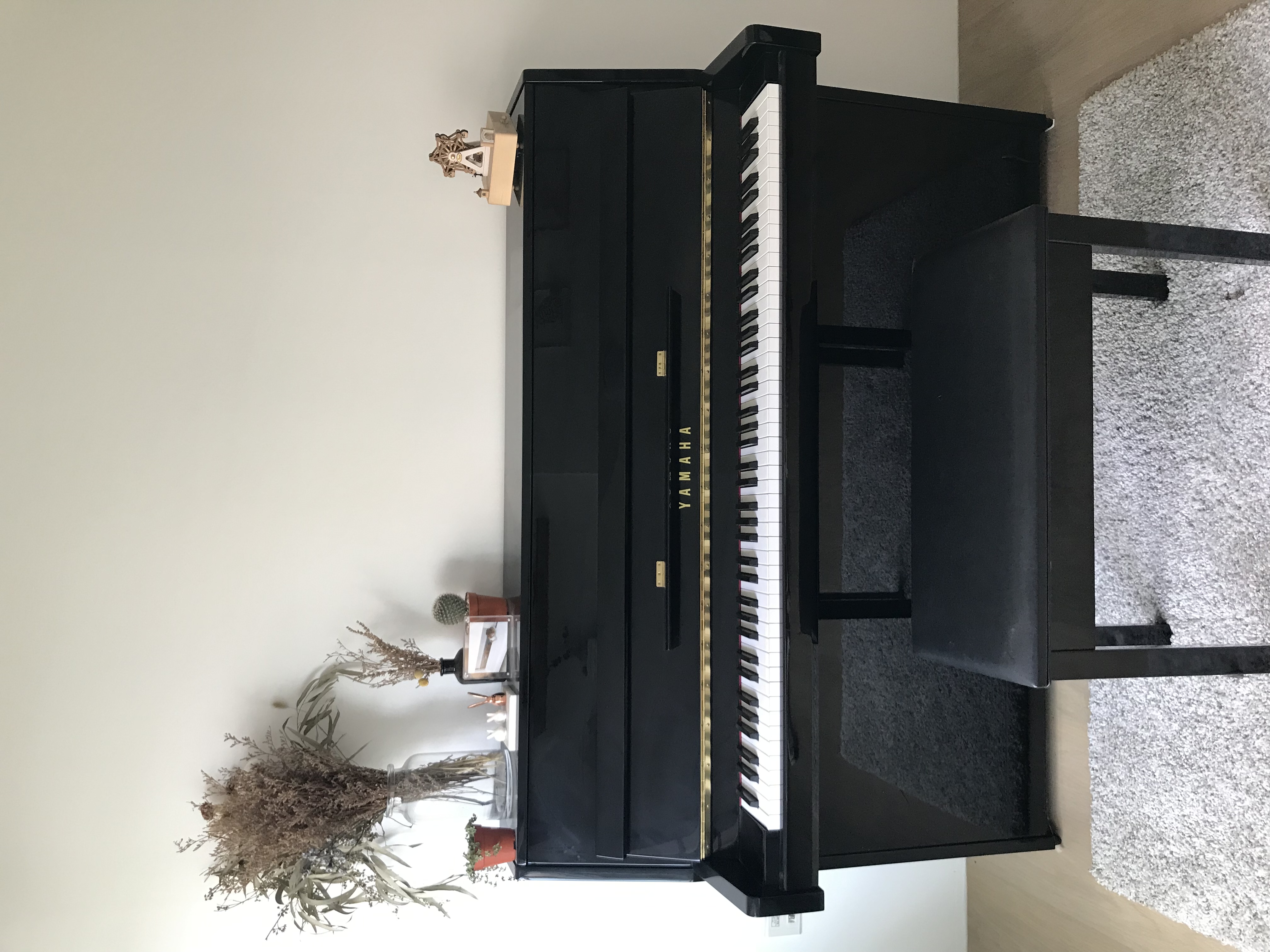 Yamaha JU109 Acoustic Piano in Black Ebony Used Piano ThePiano.SG