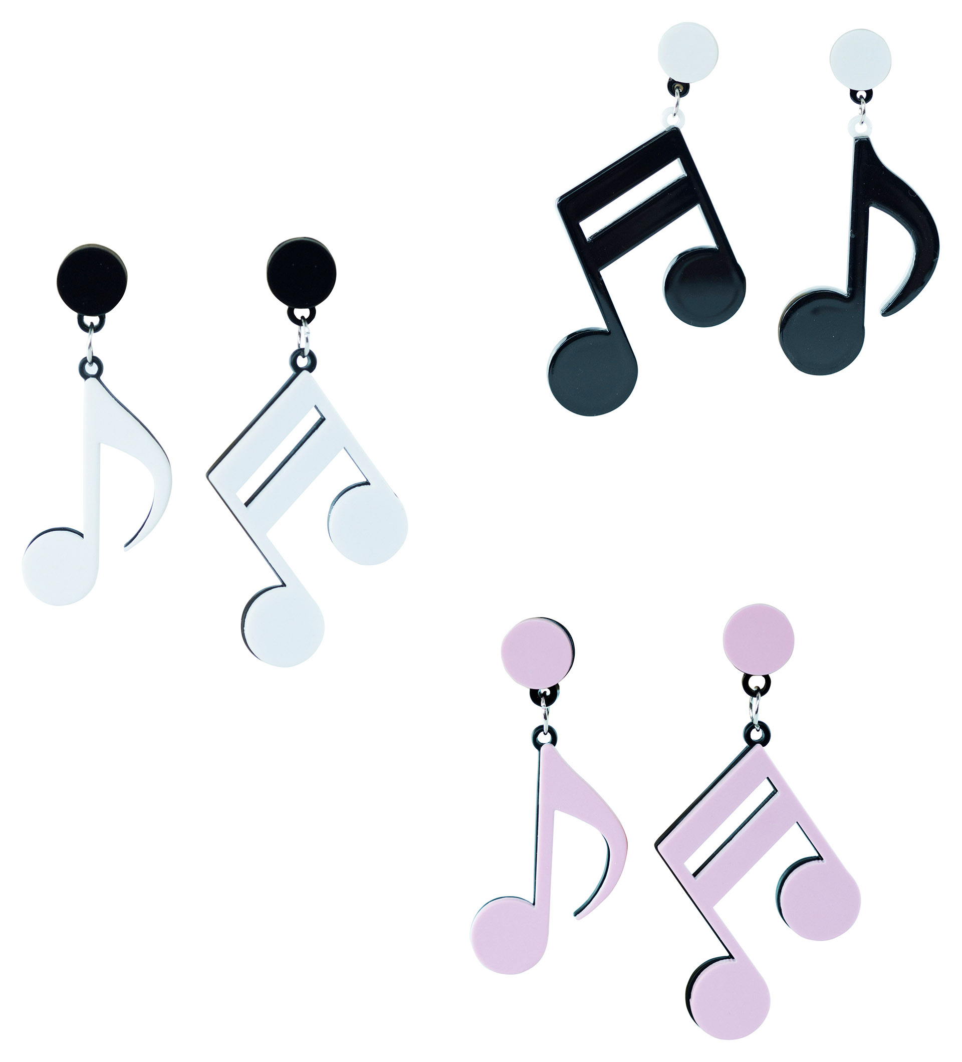 Retro Music Note Earrings ThePiano.SG