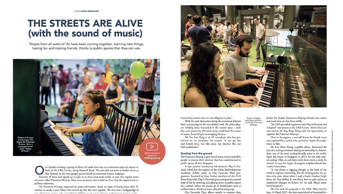 Pianovers Meetup Appears In Public Service Division’s Challenge Magazine